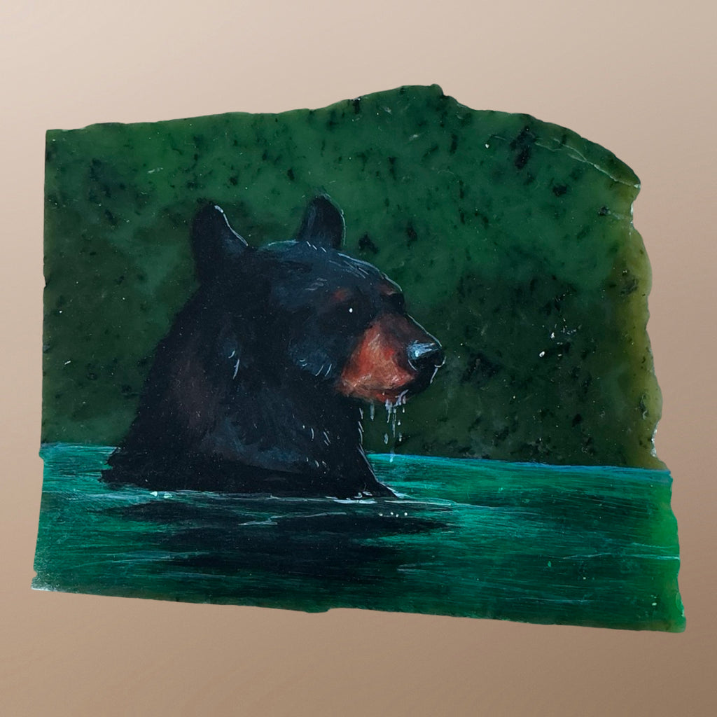 Bear Painting on Jade