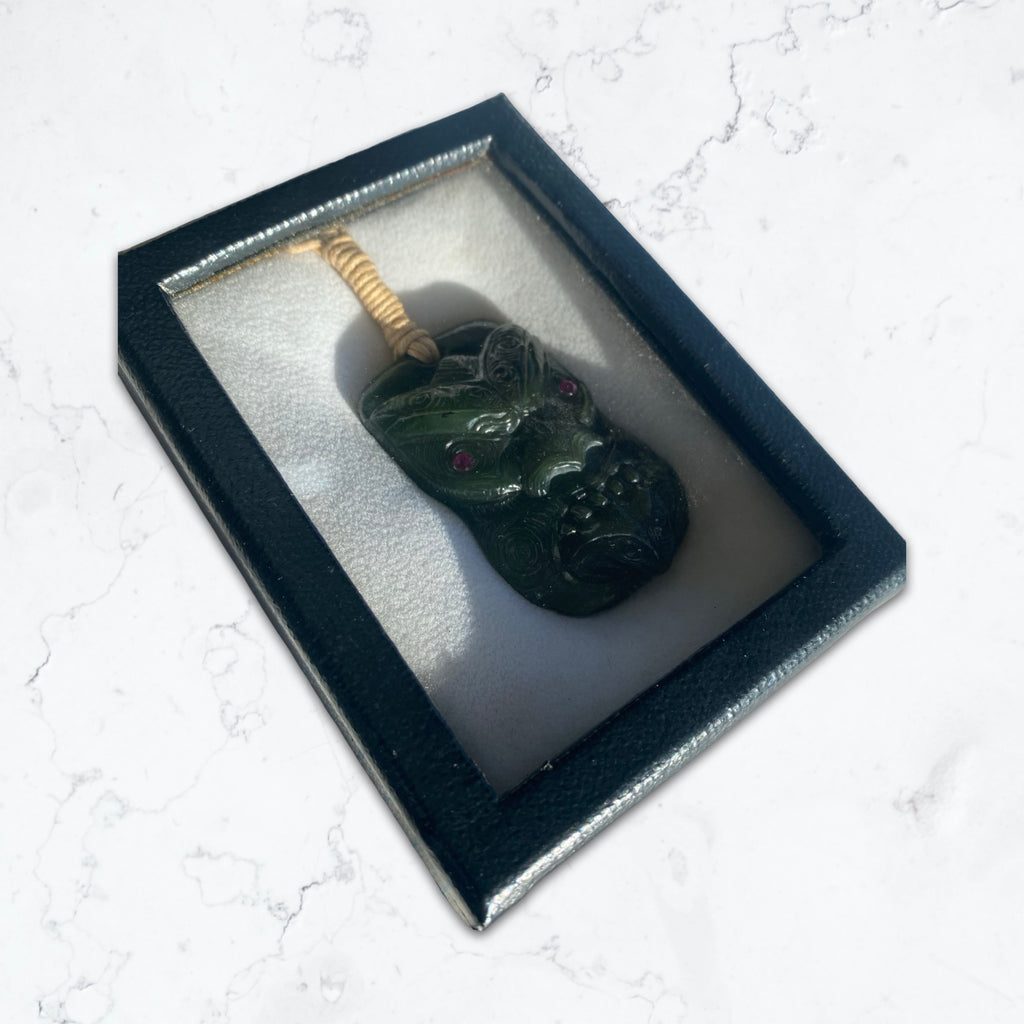 Jade Mask Carving Pendant