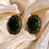 Jade Oval Vintage Earings