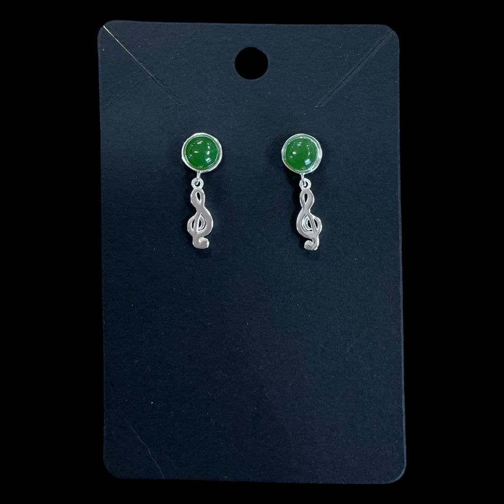 Jade Melody Silver Earrings