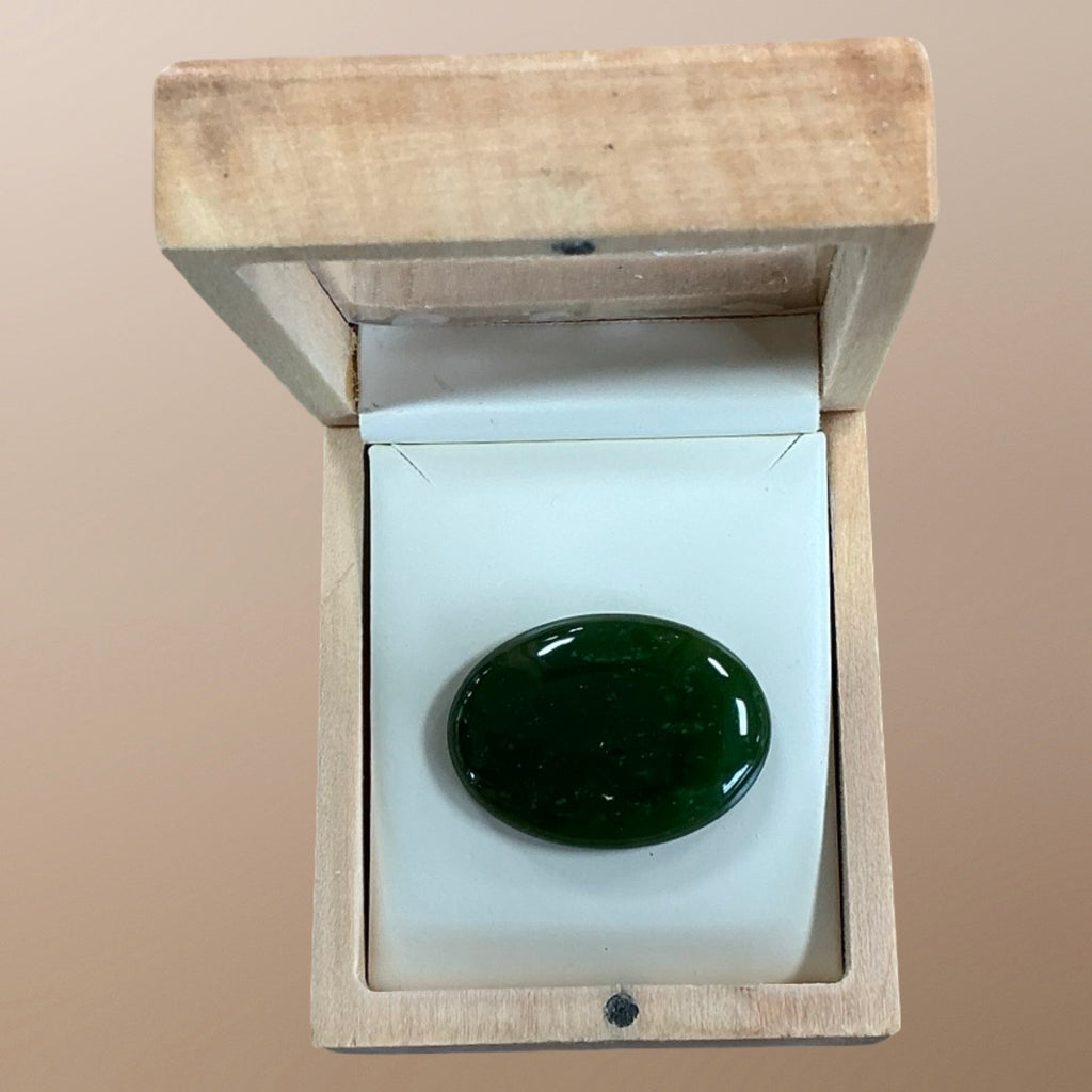 Jade Oval Square Shape Brooch