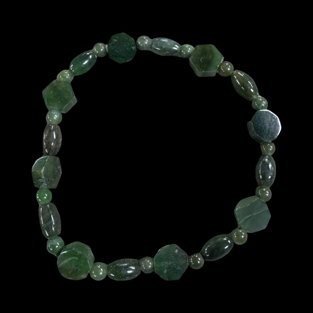 Mixed jade beaded bracelets