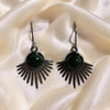 Jade Sun Burst Earrings and Necklace