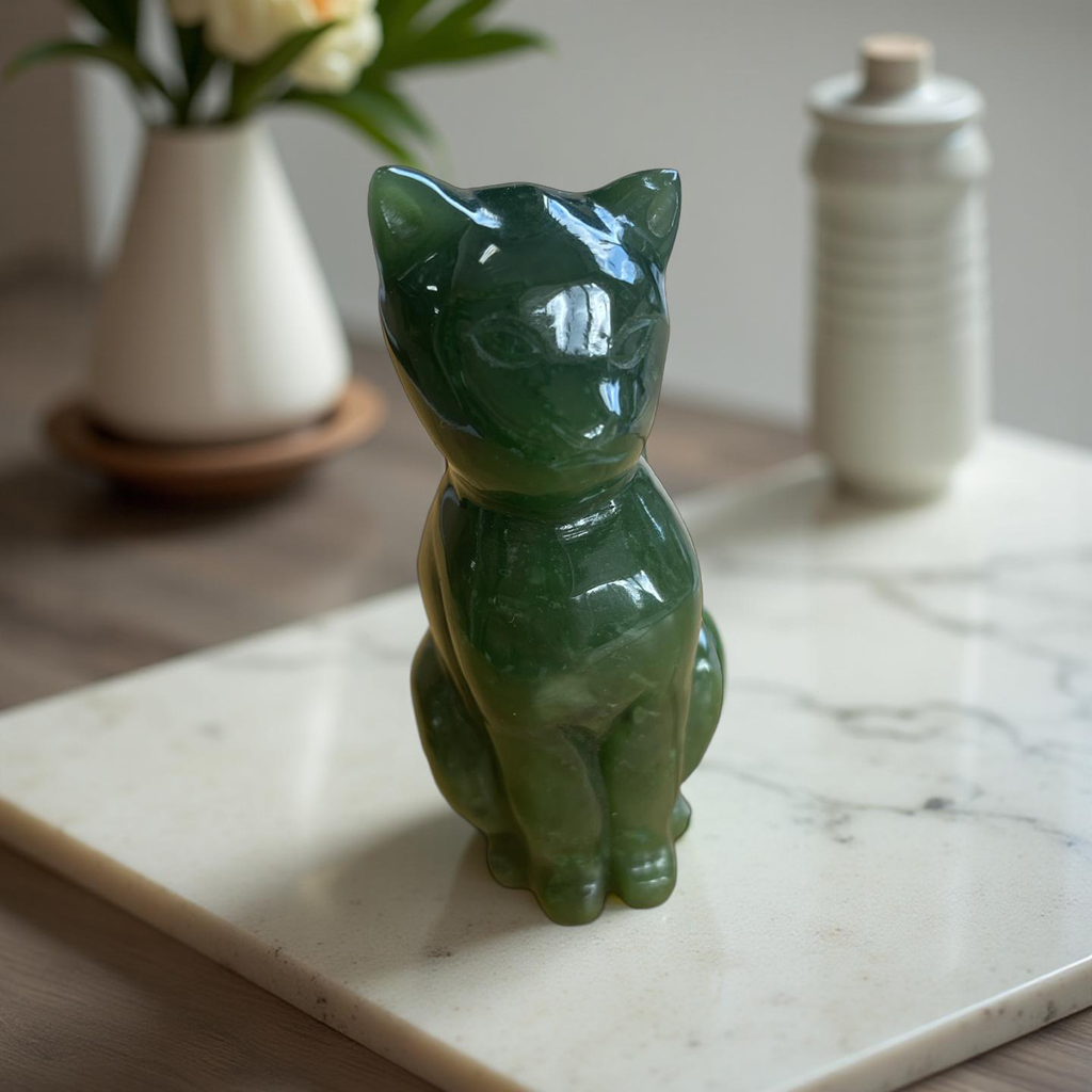 Jade Sitting Cat Assorted Sizes