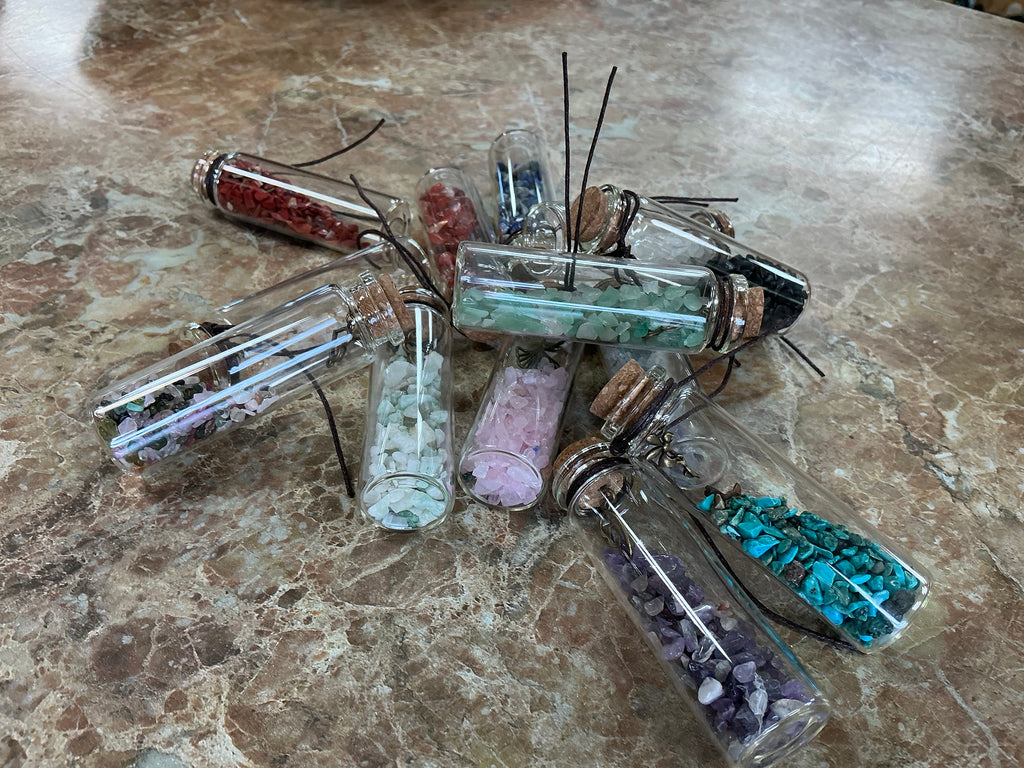 Gem Bottle with Charm - sold individually