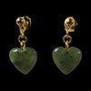 Jade Heart Dangle Earrings