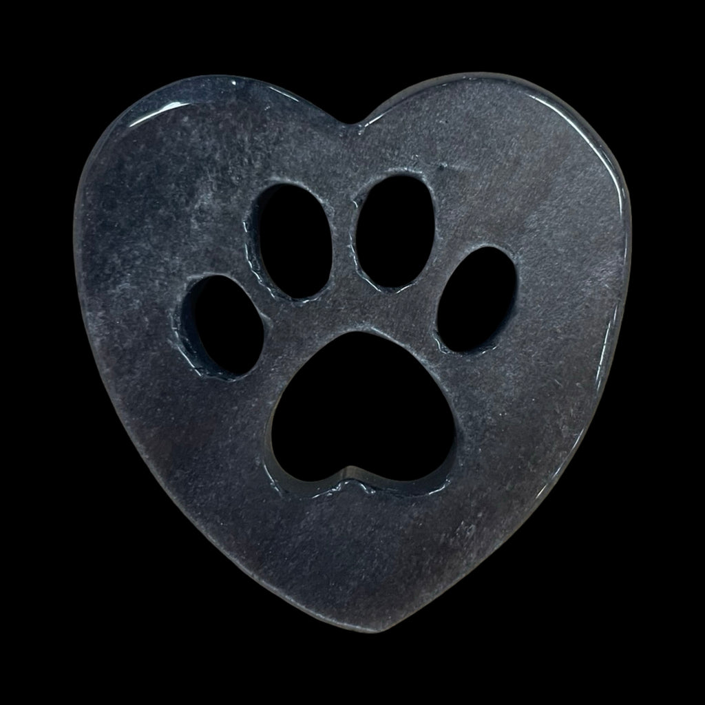 Heart Dog Paw Medallion