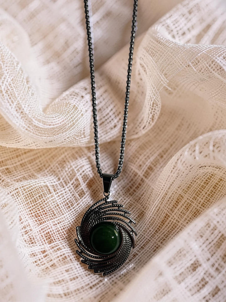 Jade Vintage Swirl Necklace