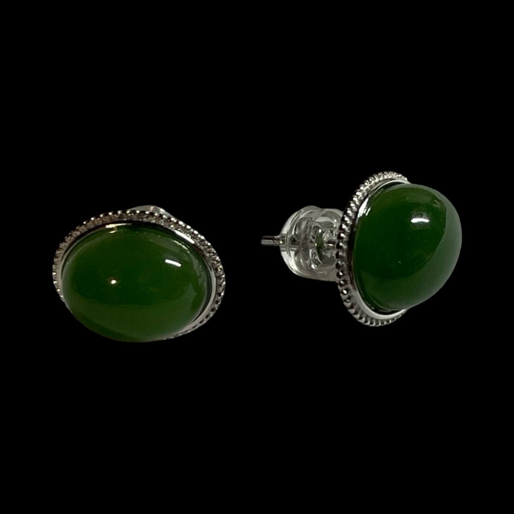 Jade Oval Stud