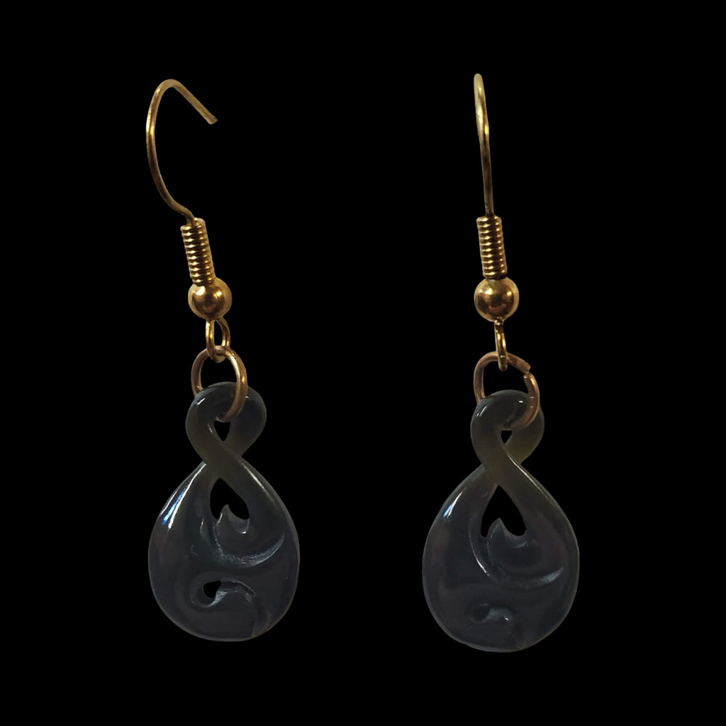 Jade Maori Hook Earrings