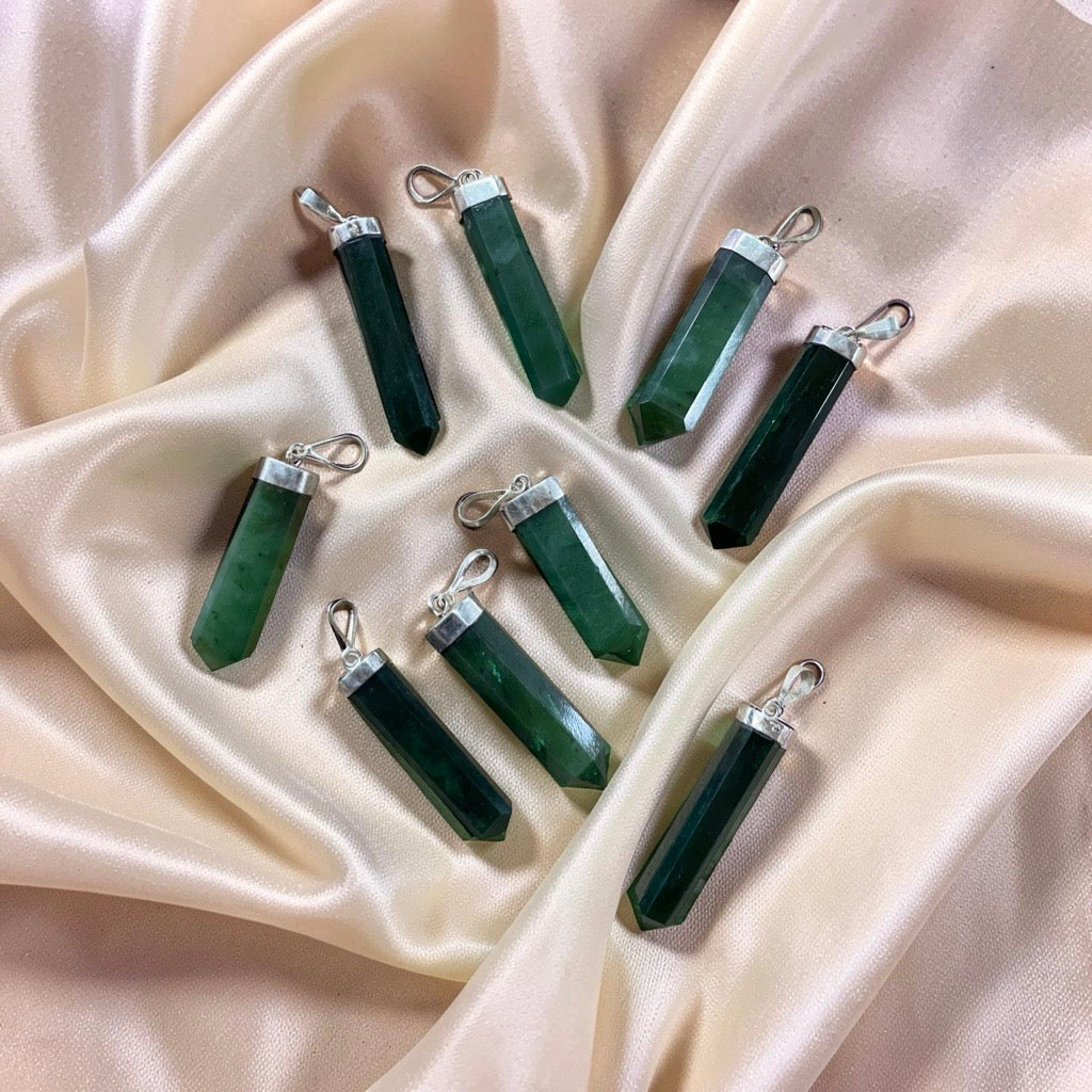 Jade Octagonal Point Pendant