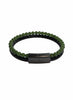Jade bead and Leather Bracelet
