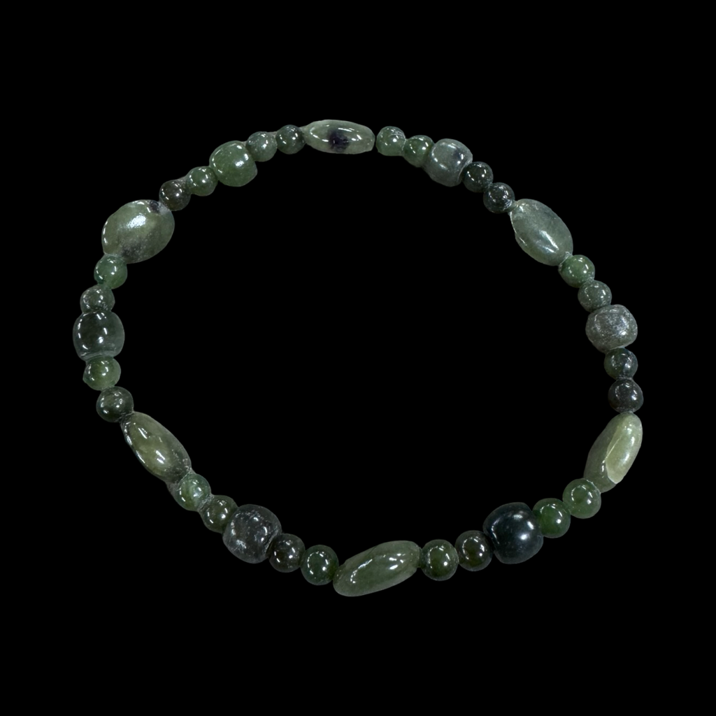 Mixed jade beaded bracelets