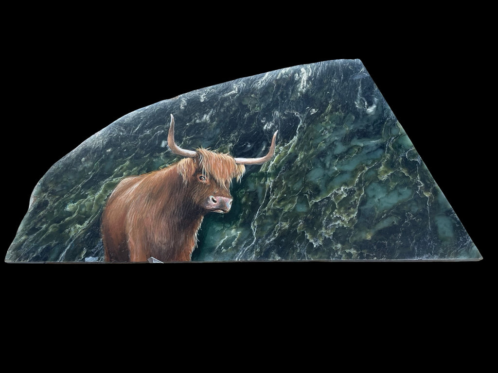 Highland Cow on Jade
