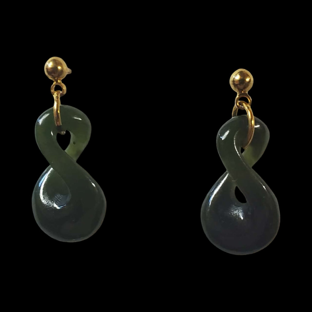 Jade Single Twist Earrings