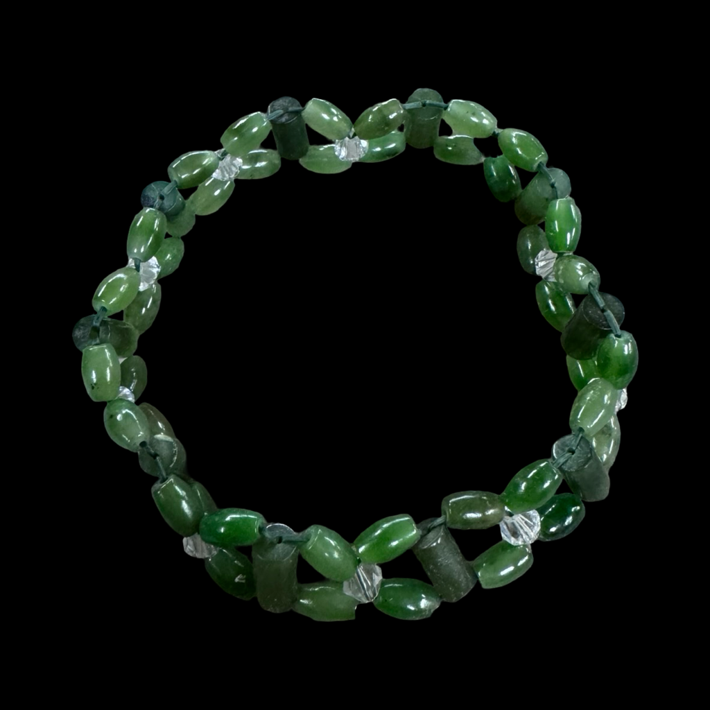Mixed jade beaded bracelets