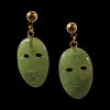 Jade Mask Earrings and Pendant