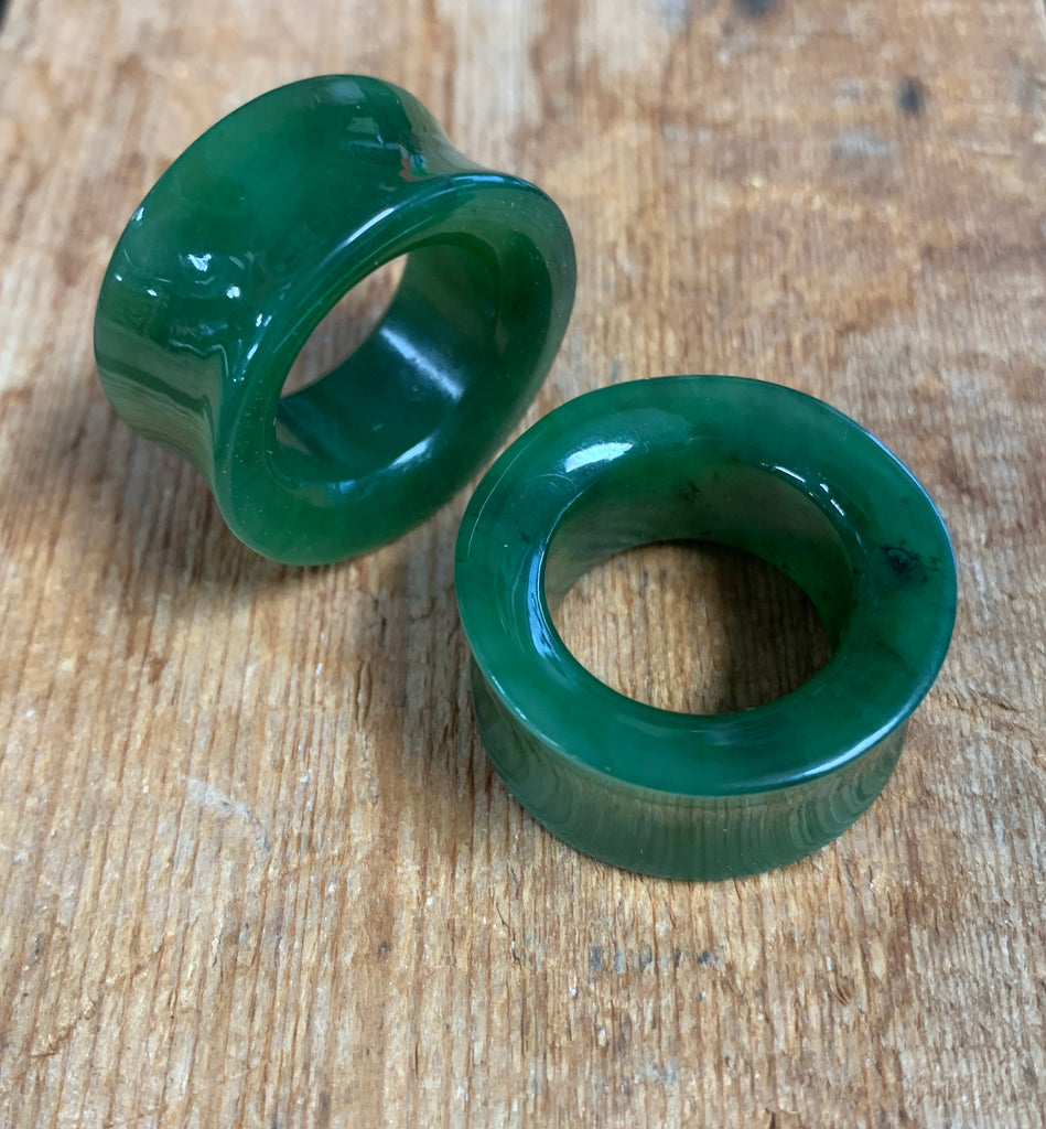Jade Flared Ear Tunnels (sold individually)
