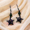 Jade and Rainbow Coloured Dangle Earrings
