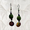 Jade and Rainbow Metal Zodiac Sign Dangle Earrings