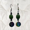 Jade and Rainbow Metal Zodiac Sign Dangle Earrings