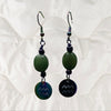 Jade and Rainbow Metal Zodiac Sign Dangle Earrings