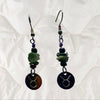 Jade and Rainbow Metal Zodiac Sign Dangle Earrings