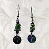 Jade and Rainbow Metal Zodiac Sign Dangle Earrings