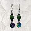 Jade and Rainbow Metal Zodiac Sign Dangle Earrings