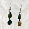 Jade and Rainbow Metal Zodiac Sign Dangle Earrings
