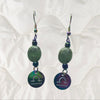Jade and Rainbow Metal Zodiac Sign Dangle Earrings