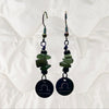 Jade and Rainbow Metal Zodiac Sign Dangle Earrings