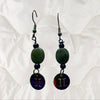Jade and Rainbow Metal Zodiac Sign Dangle Earrings