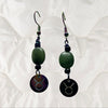 Jade and Rainbow Metal Zodiac Sign Dangle Earrings