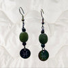 Jade and Rainbow Metal Zodiac Sign Dangle Earrings