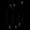 Jade Bear Necklace with a black cord