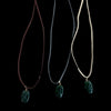 Jade Mask Necklace Assorted Leather Cords