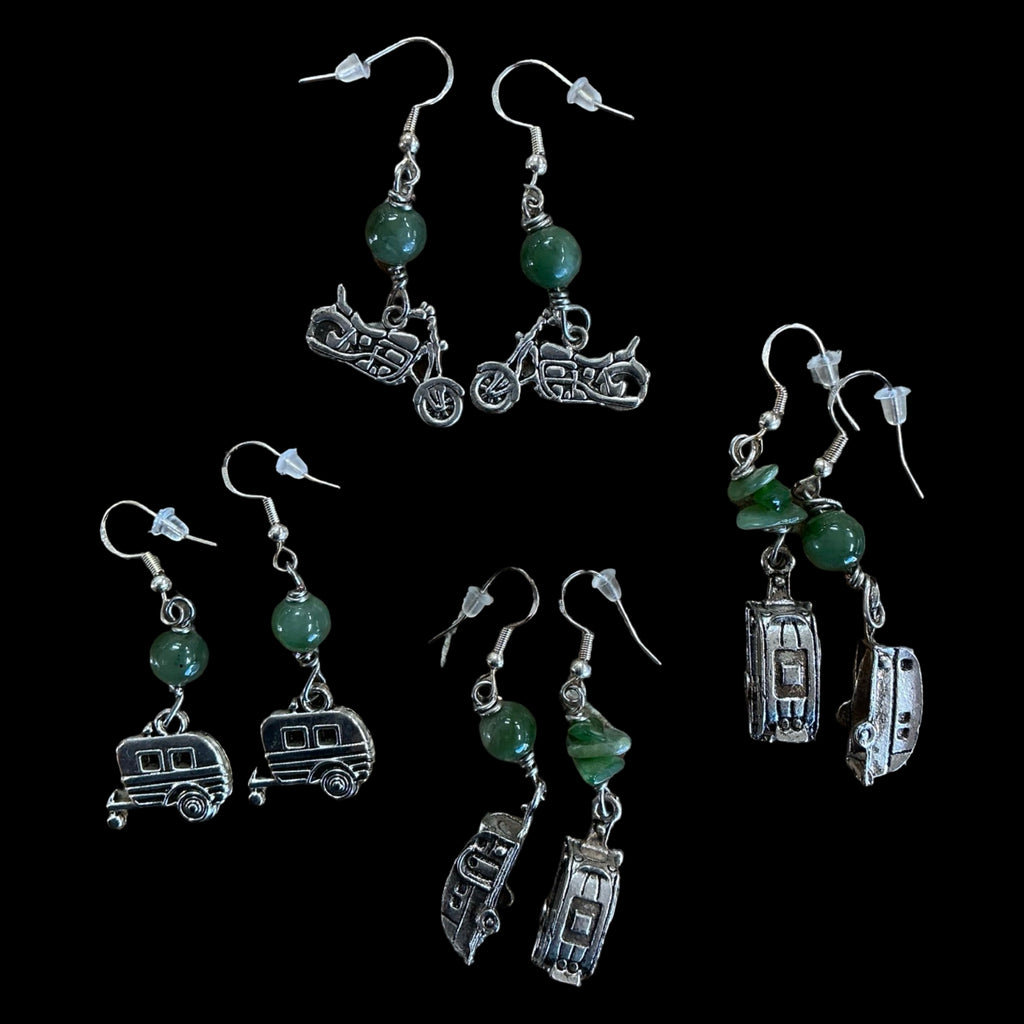 Jade Stainless Steel Earrings