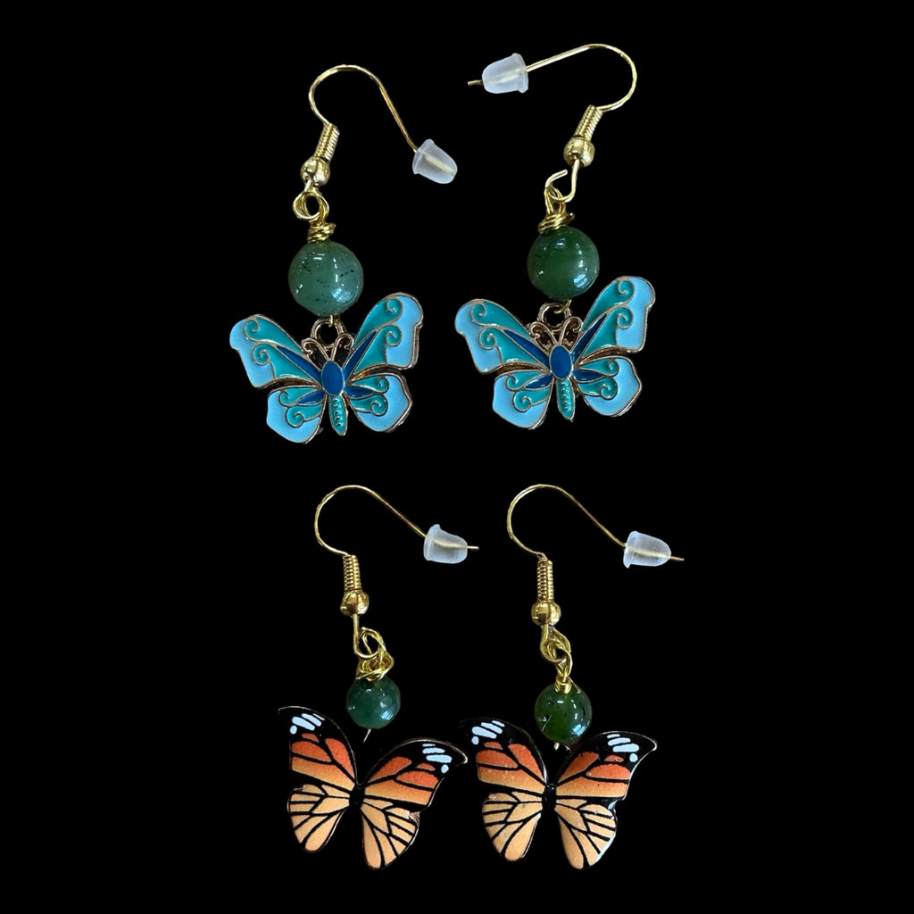 Jade Butterfly Earrings
