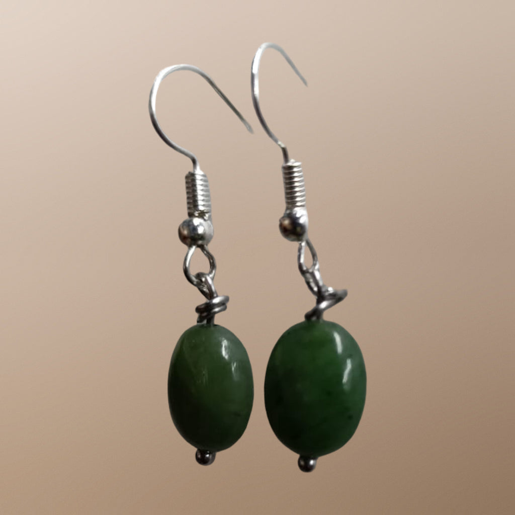 Jade Oval Earrings
