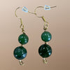 Jade Beaded Earrings in Gold/Silver Style