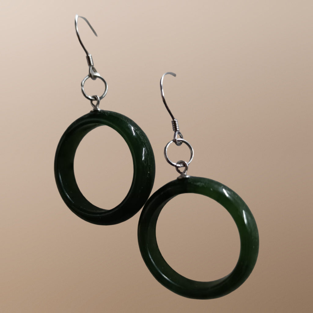 Jade Circles Earrings