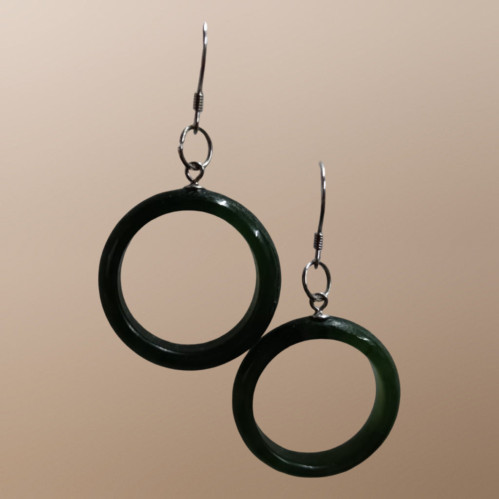 Jade Circles Earrings