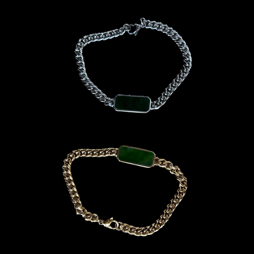Jade Unisex Bracelet Silver/Gold Style