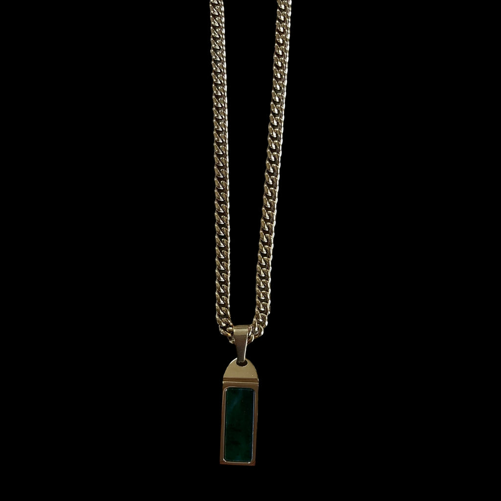 Jade Unisex Necklace Gold/Silver Style