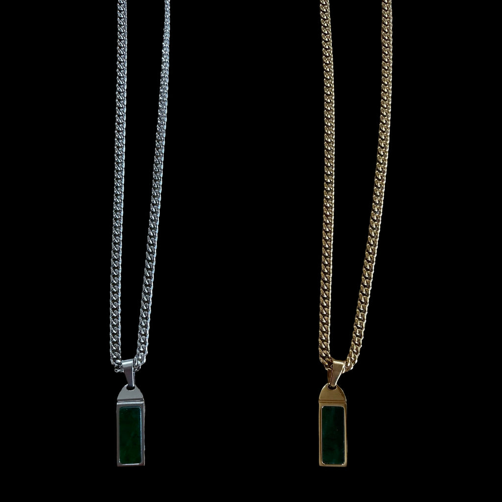 Jade Unisex Necklace Gold/Silver Style