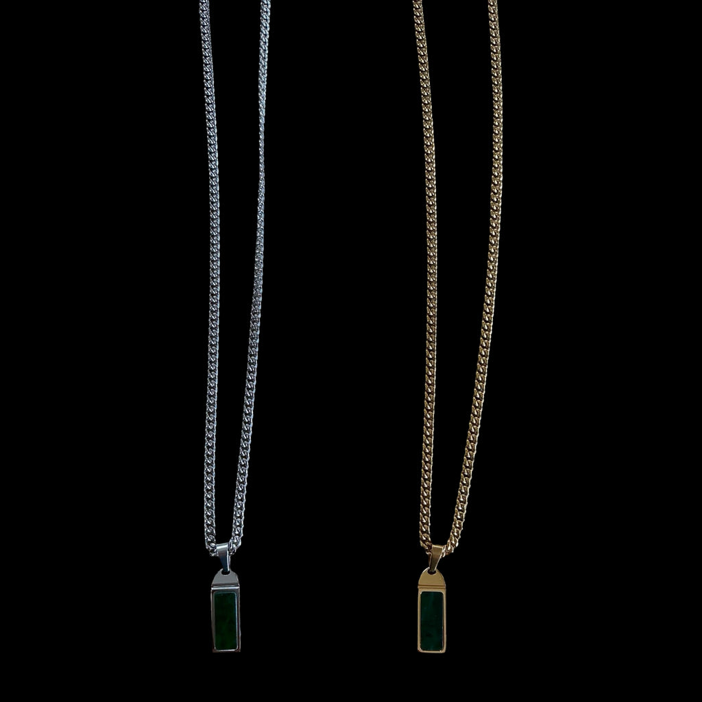 Jade Unisex Necklace Gold/Silver Style