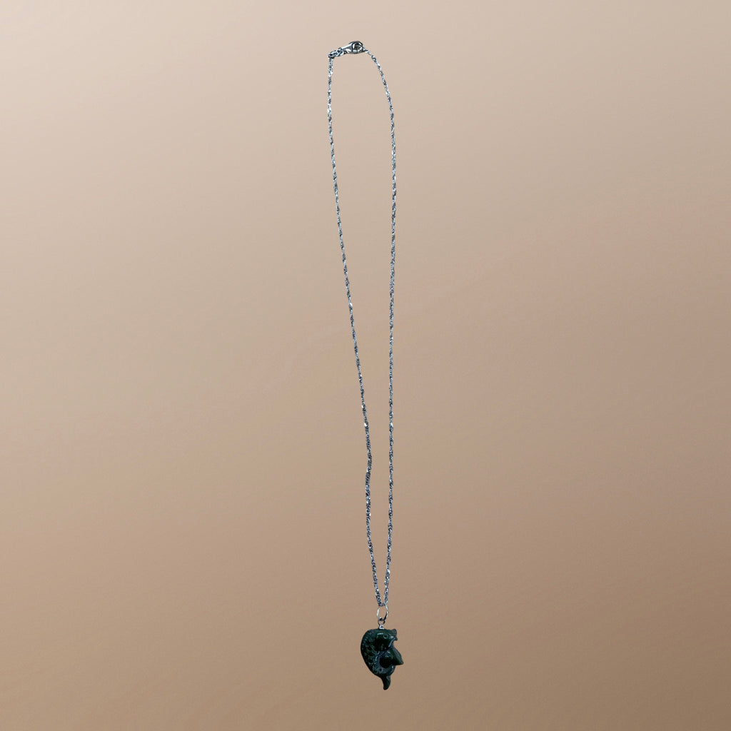 Jade Fish Silver Necklace