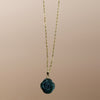 Jade Rose Necklace Gold Plated