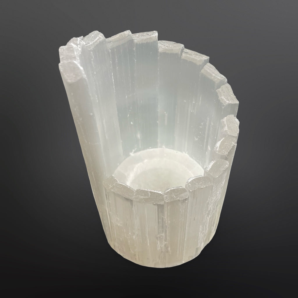 Selenite candle holders